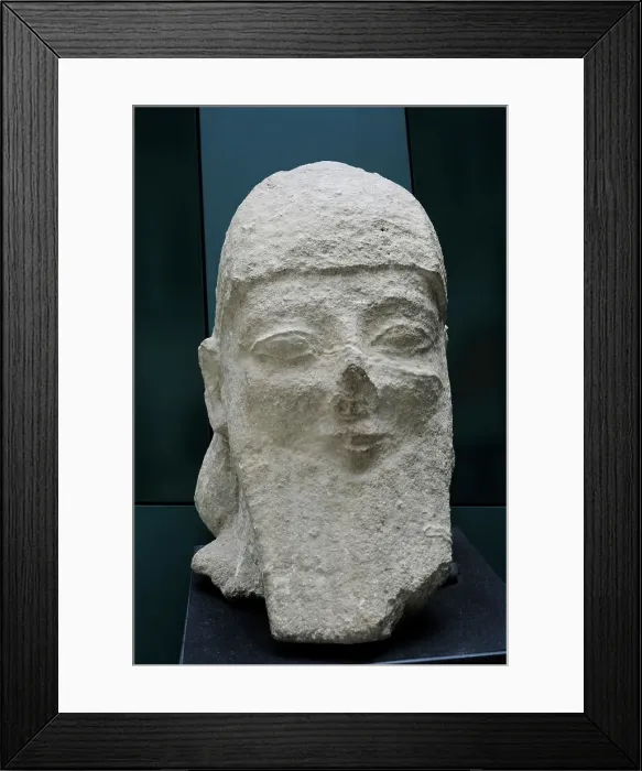 Framed Print : Colossal male head. 560-540 BC. From Kition, Cyprus Framed Print : Colossal male head. 560-540 BC. From Kition, Cyprus