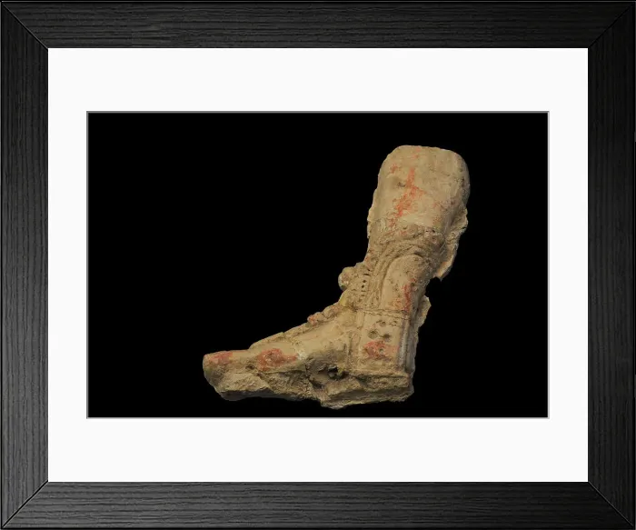 Framed Print : Fragment of relief. It depicts the leg of the priest Framed Print : Fragment of relief. It depicts the leg of the priest