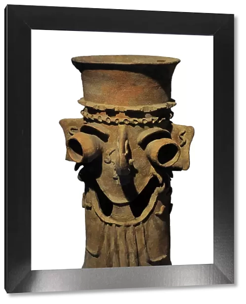 Censer with the image of the god Tlaloc. Ceramic