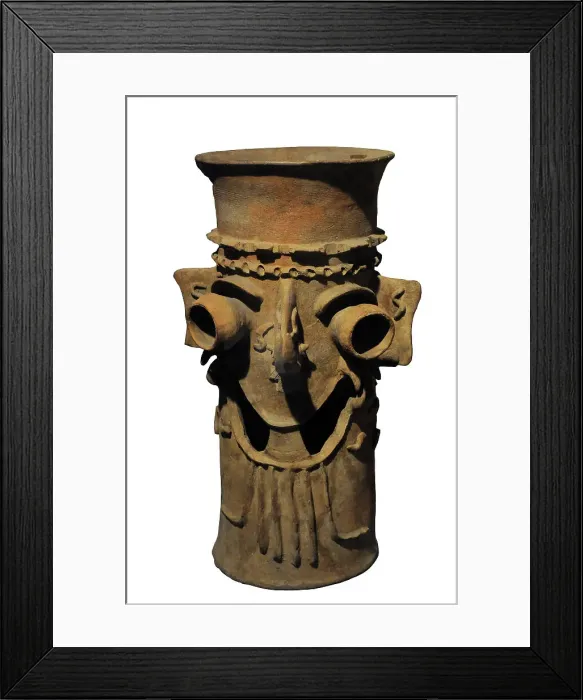Framed Print : Censer with the image of the god Tlaloc. Ceramic Framed Print : Censer with the image of the god Tlaloc. Ceramic