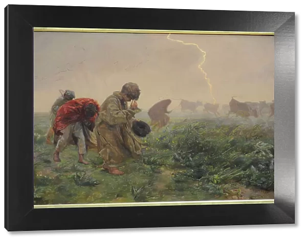 Thunderstorm, by Jozef Chelmonski (1849-1914) in 1896