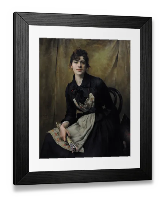Framed Print : Self-portrait with a Palette by Anna Bilinska-Bohdanowiczowa Framed Print : Self-portrait with a Palette by Anna Bilinska-Bohdanowiczowa