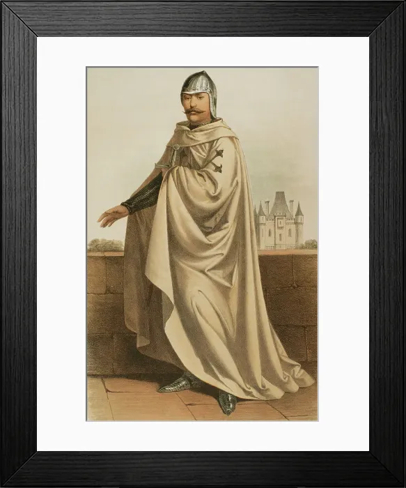 Framed Print : Order of Calatrava. Knight of the order in battle dress Framed Print : Order of Calatrava. Knight of the order in battle dress