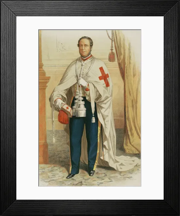 Framed Print : Knight of the Order of Montesa. Ceremonial costume Framed Print : Knight of the Order of Montesa. Ceremonial costume