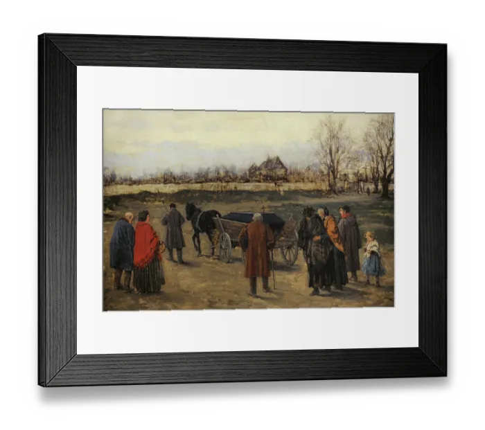 Framed Print : Burial of a Pauper in Germany, 1880, by Franciszek Streitt Framed Print : Burial of a Pauper in Germany, 1880, by Franciszek Streitt