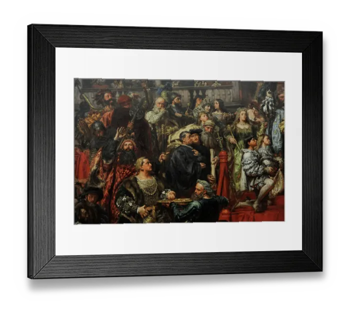 Framed Print : The Prussian Homage, 1882, by Jan Matejko (1838-1893) Framed Print : The Prussian Homage, 1882, by Jan Matejko (1838-1893)