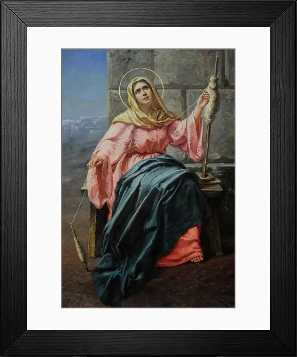 Framed Print : Spinning Virgin, 1897, by Feliks Cichocki-Nalecz Framed Print : Spinning Virgin, 1897, by Feliks Cichocki-Nalecz