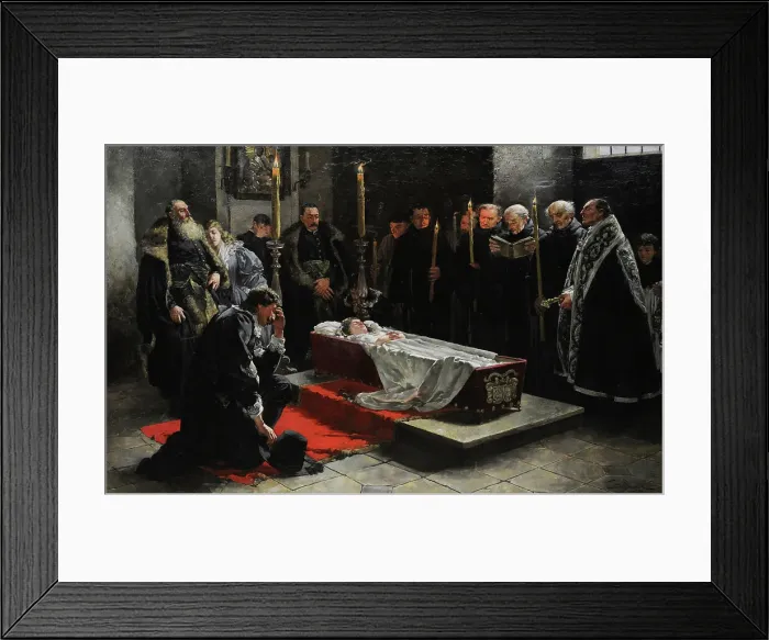 Framed Print : Stanislaw Oswiecim at the body of Anna Oswiecim, 1888 Framed Print : Stanislaw Oswiecim at the body of Anna Oswiecim, 1888