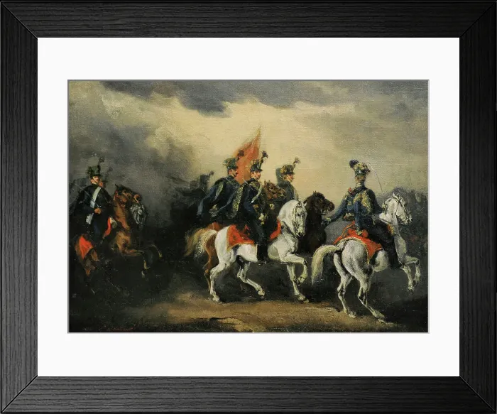 Framed Print : Blue Hussars, 1836, by Piotr Michalowski (1800-1855) Framed Print : Blue Hussars, 1836, by Piotr Michalowski (1800-1855)