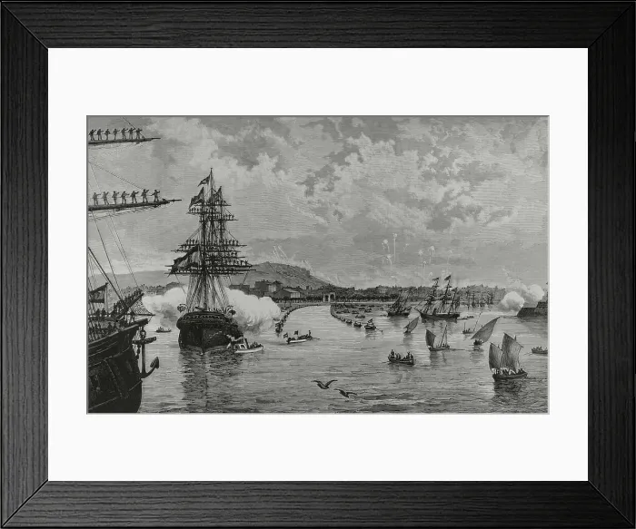 Framed Print : Journey of the King and Queen of Spain to Galicia Framed Print : Journey of the King and Queen of Spain to Galicia