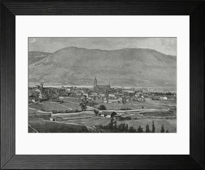Framed Print : Spain, Asturias, Oviedo. Panoramic of the city Framed Print : Spain, Asturias, Oviedo. Panoramic of the city