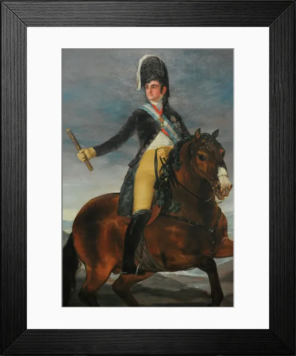 Framed Print : Equestrian portrait of Ferdinand VII (1784-1833) Framed Print : Equestrian portrait of Ferdinand VII (1784-1833)