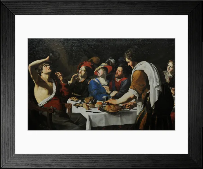 Framed Print : Theodoor Rombouts. Flemish painter. Banquet Scene Framed Print : Theodoor Rombouts. Flemish painter. Banquet Scene