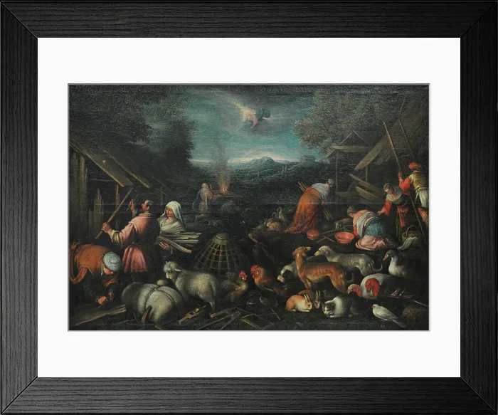 Framed Print : The Sacrifice of Noah after the flood, by Leandro Bassano Framed Print : The Sacrifice of Noah after the flood, by Leandro Bassano