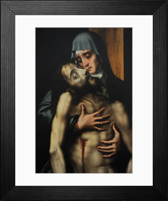 Framed Print : Pieta, ca. 1570, by Luis de Morales (1515-1586). Detail Framed Print : Pieta, ca. 1570, by Luis de Morales (1515-1586). Detail