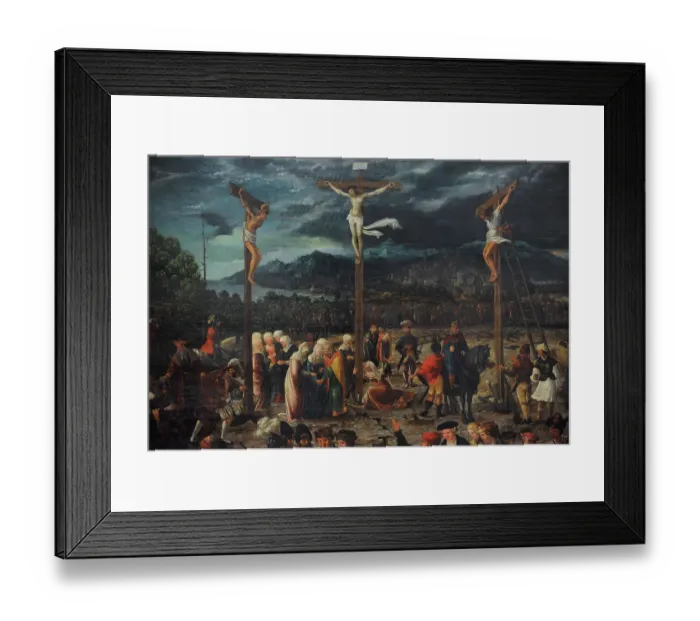 Framed Print : Crucifixion, 1539, by Hans Muelich or Mielich (1516-1573)