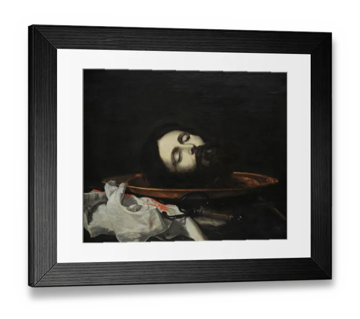 Framed Print : Head of Saint John the Baptist, 1644, by Juseppe de Ribera Framed Print : Head of Saint John the Baptist, 1644, by Juseppe de Ribera