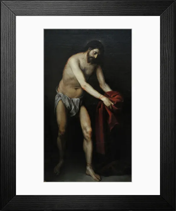 Framed Print : Christ collecting his vestments, ca. 1646, by Alonso Cano