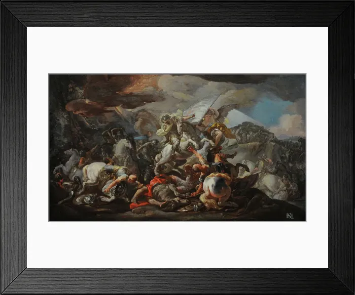 Framed Print : Battle of Clavijo, 1753-1762, by Andres Gines de Aguirre Framed Print : Battle of Clavijo, 1753-1762, by Andres Gines de Aguirre
