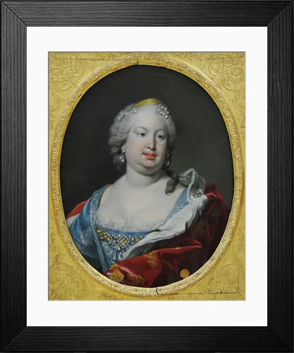 Framed Print : Barbara of Portugal (1711-1758) by Louis Michel Van Loo