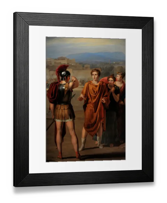 Framed Print : Antilochus takes news to Achilles - Rafael Tegeo Framed Print : Antilochus takes news to Achilles - Rafael Tegeo
