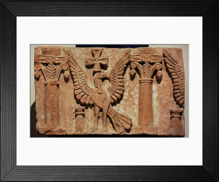 Framed Print : Fragment of a frieze. Apse of First Cathedral. 7th century Framed Print : Fragment of a frieze. Apse of First Cathedral. 7th century