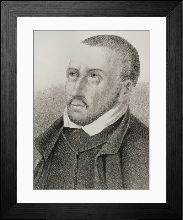 Framed Print : Alfonso de Villegas (1533-1603), known as Selvago