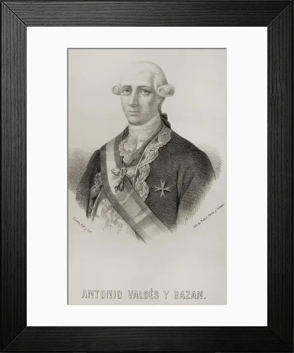 Framed Print : Antonio Valdes y Fernandez Bazan (1744-1816) Framed Print : Antonio Valdes y Fernandez Bazan (1744-1816)