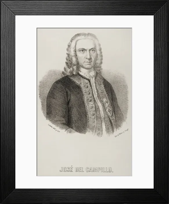 Framed Print : Jose del Campillo y Cossio (1693-1743). Spanish statesman Framed Print : Jose del Campillo y Cossio (1693-1743). Spanish statesman