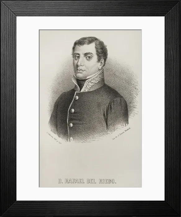 Framed Print : Rafael del Riego (1784-1823). Portrait - J. Cebrian Framed Print : Rafael del Riego (1784-1823). Portrait - J. Cebrian
