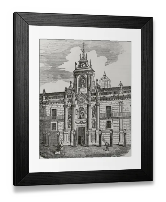 Framed Print : Spain, Valladolid. University. Main facade Framed Print : Spain, Valladolid. University. Main facade