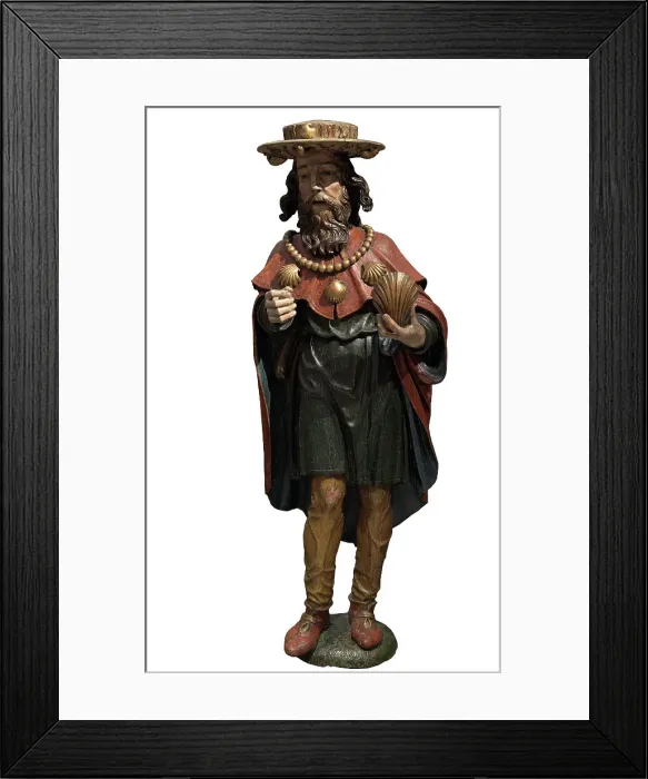 Framed Print : Saint James the Pilgrim. Statue, 16th -17th centuries Framed Print : Saint James the Pilgrim. Statue, 16th -17th centuries
