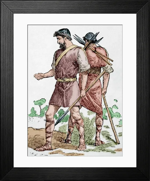 Framed Print : Almogavars. 13th-14th centuries. Engraving Framed Print : Almogavars. 13th-14th centuries. Engraving
