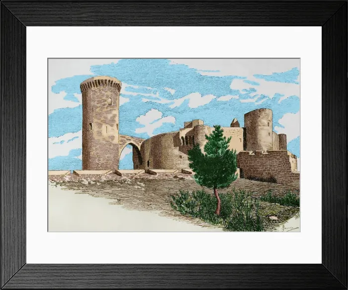 Framed Print : Spain, Balearic Islands, Majorca. Bellver Castle Framed Print : Spain, Balearic Islands, Majorca. Bellver Castle