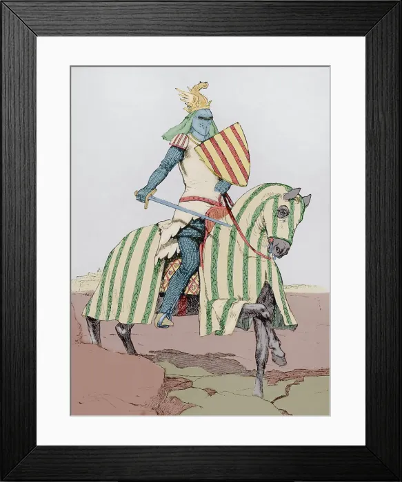Framed Print : Peter IV of Aragon (1319-1387). Engraving. Later colouration Framed Print : Peter IV of Aragon (1319-1387). Engraving. Later colouration
