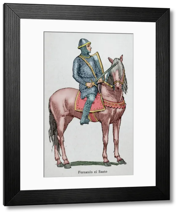 Framed Print : Ferdinand III of Castile (1199 / 1201-1252). Engraving Framed Print : Ferdinand III of Castile (1199 / 1201-1252). Engraving