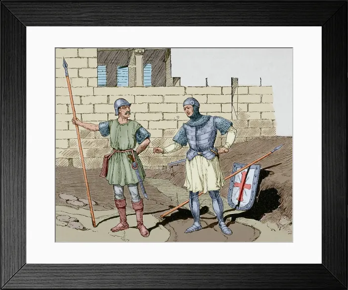 Framed Print : Iberian Peninsula. Castilian soldiers Framed Print : Iberian Peninsula. Castilian soldiers
