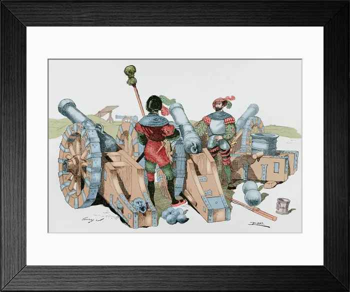 Framed Print : Modern age. Imperial artillery (from the Bologna Procession) Framed Print : Modern age. Imperial artillery (from the Bologna Procession)