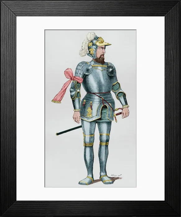 Framed Print : Fernando d'Avalos (1489-1525). Neapolitan military Framed Print : Fernando d'Avalos (1489-1525). Neapolitan military