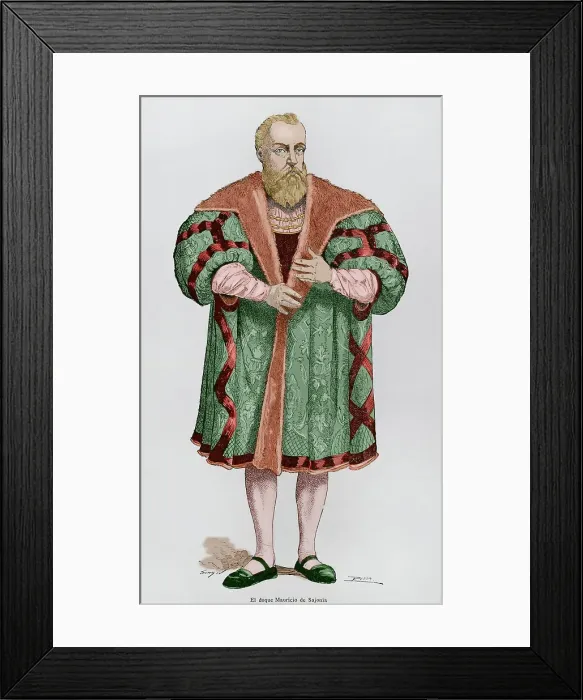 Framed Print : Maurice (1521-1553). Elector of Saxony (1547-1553) Framed Print : Maurice (1521-1553). Elector of Saxony (1547-1553)