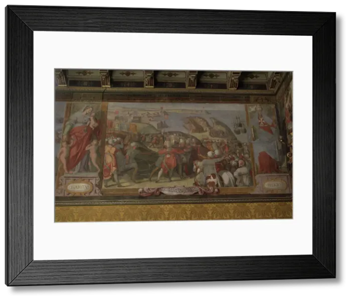 Framed Print : Malta. Siege of the Turks in July 1565 Framed Print : Malta. Siege of the Turks in July 1565
