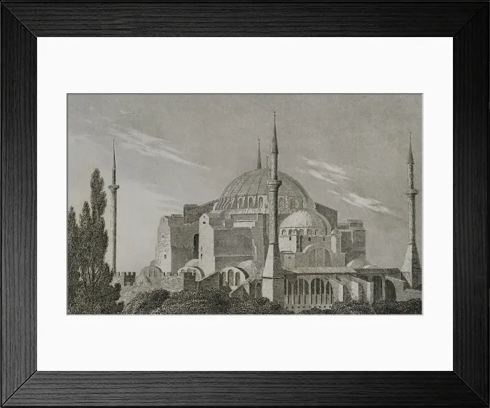 Framed Print : Turkey. Constantinople (today Istanbul). Hagia Sophia Framed Print : Turkey. Constantinople (today Istanbul). Hagia Sophia