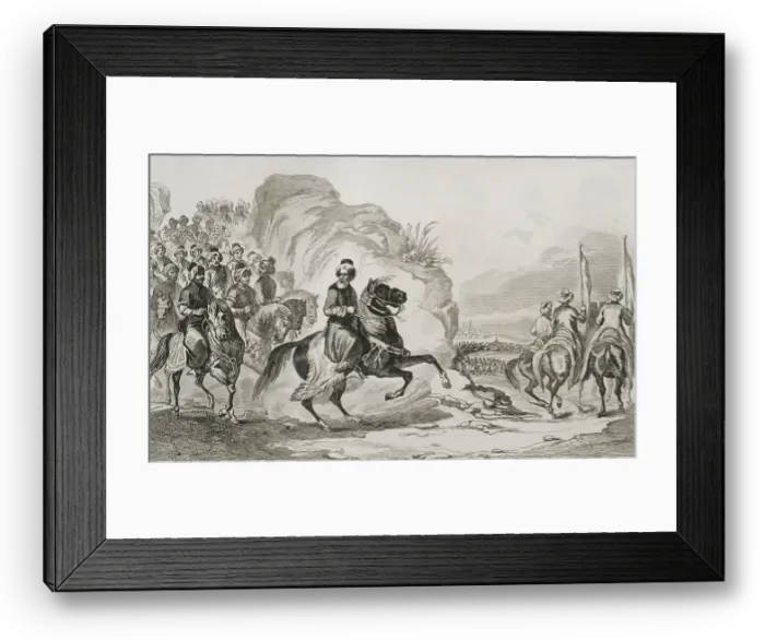 Framed Print : Turkey. Escort of a provincial governor Pasha. Engraving Framed Print : Turkey. Escort of a provincial governor Pasha. Engraving