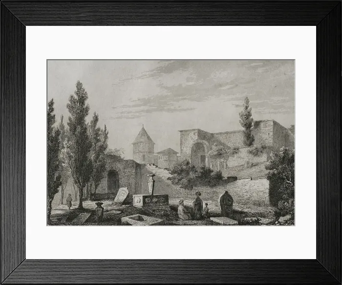 Framed Print : Turkey. Constantinople. The Golden Gate. Walls. Engraving Framed Print : Turkey. Constantinople. The Golden Gate. Walls. Engraving