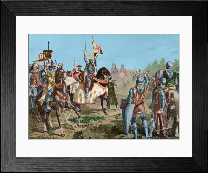 Framed Print : Alfonso VIII celebrating victory Framed Print : Alfonso VIII celebrating victory