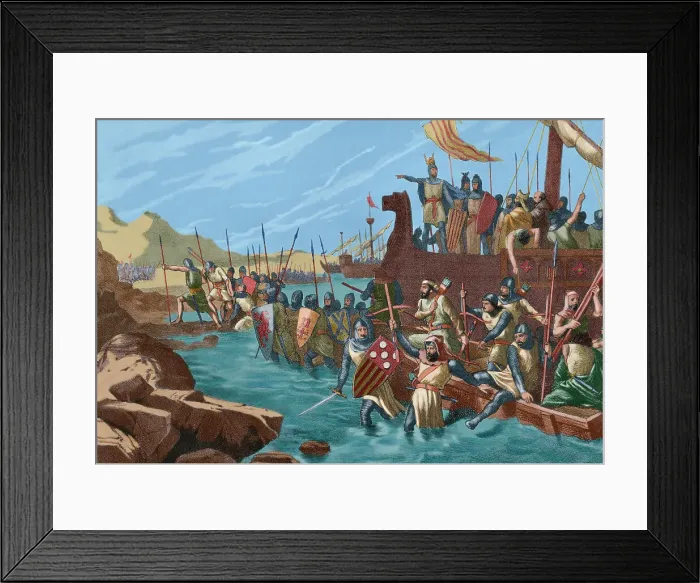 Framed Print : Conquest of Majorca by king James I of Aragon Framed Print : Conquest of Majorca by king James I of Aragon