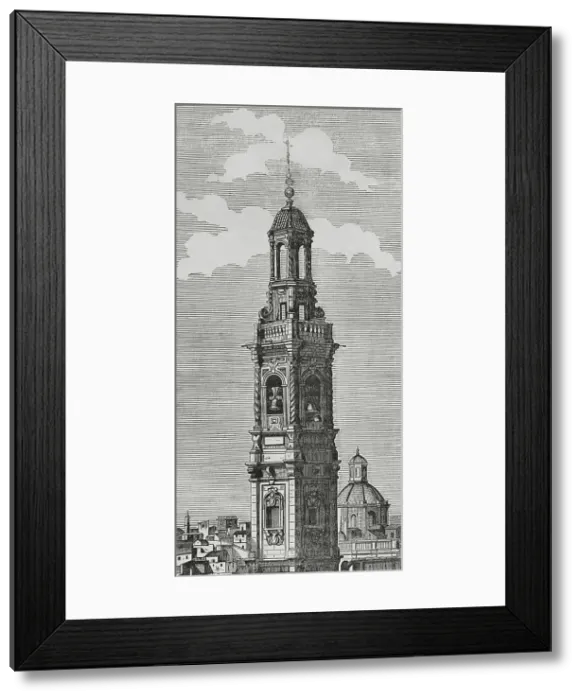 Framed Print : Spain, Valencia. Santa Catalina Tower