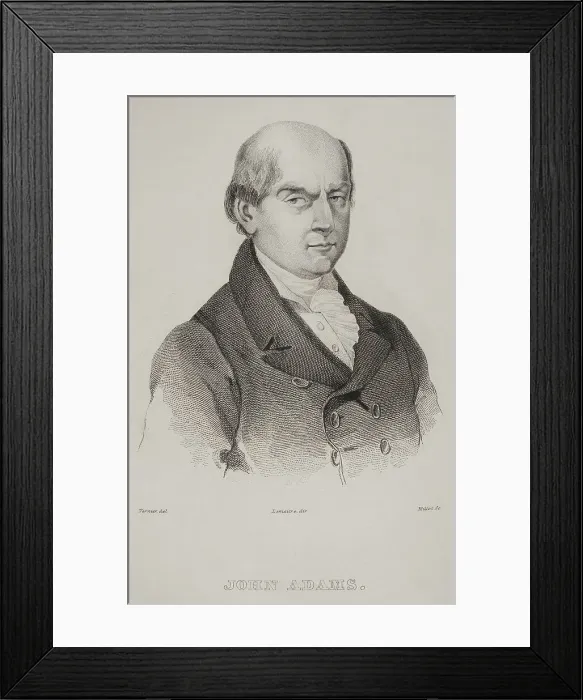 Framed Print : John Adams (1735-1826). 2nd president of the USA Framed Print : John Adams (1735-1826). 2nd president of the USA