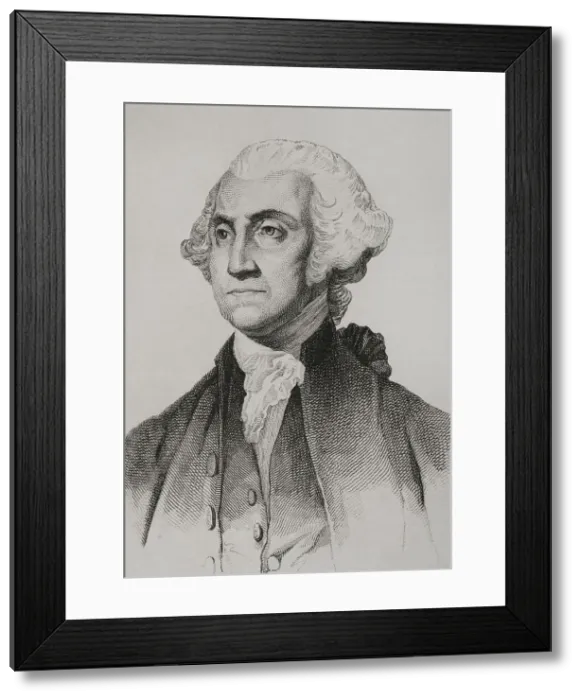 Framed Print : George Washington (1732-1799). First President of the USA Framed Print : George Washington (1732-1799). First President of the USA