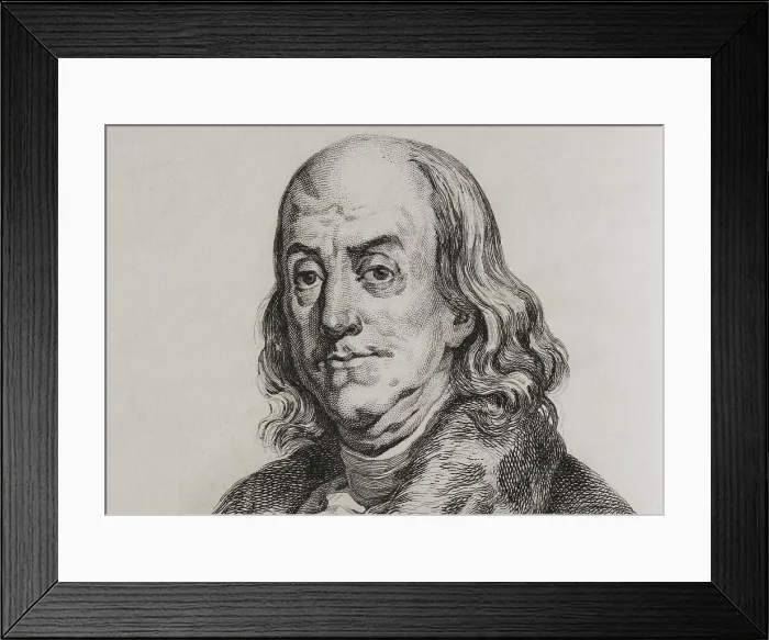 Framed Print : Benjamin Franklin (1706-1790) American scientist Framed Print : Benjamin Franklin (1706-1790) American scientist